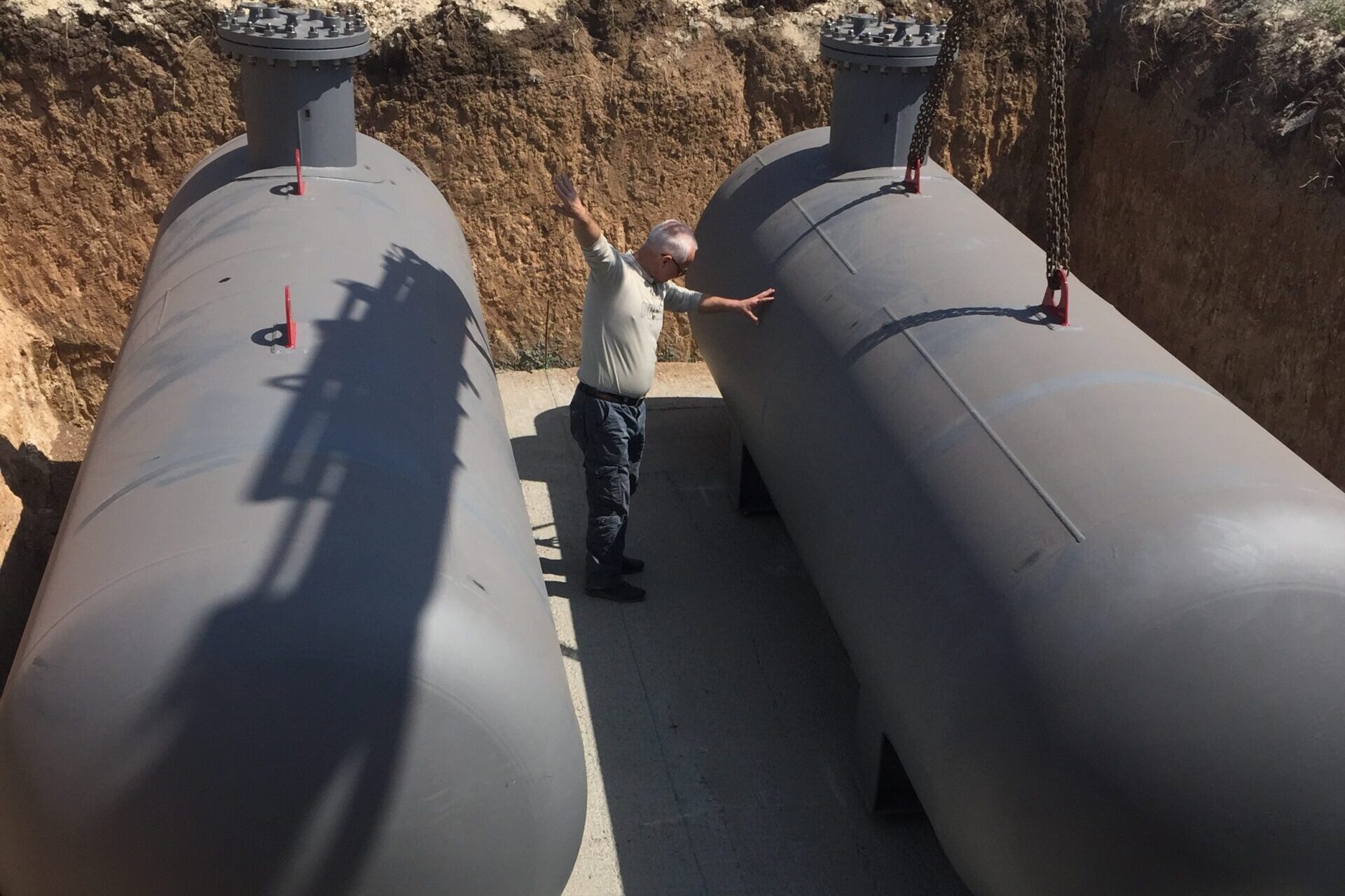 установка газгольдеров